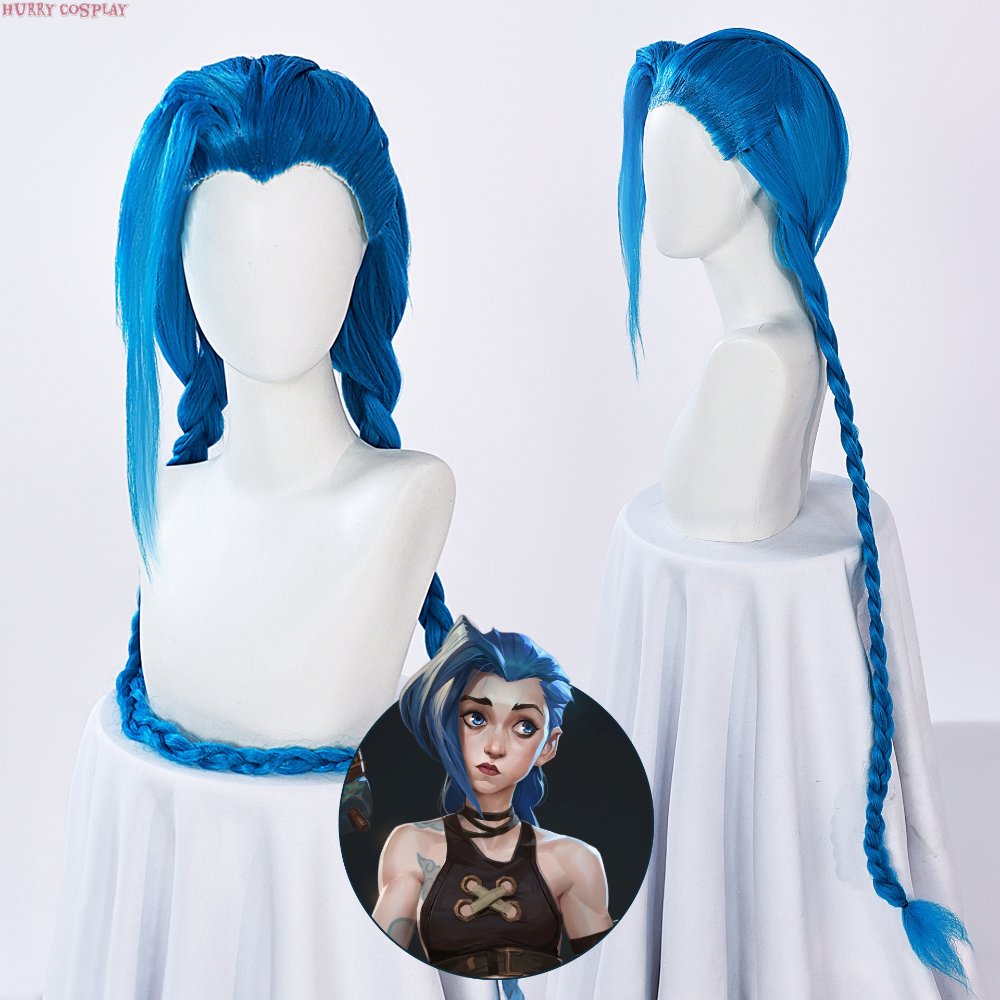 Game Cosplay,League of Legends,Wigs,League of Legends Battle of Two Cities Rampage Loli Jinx Cosplay Costume - Wig